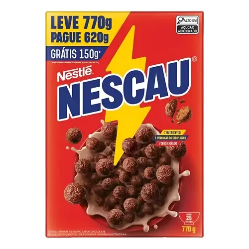 Cereal Nescau (Leve 770G Pague 620G) Grátis 150g Caixa 770G