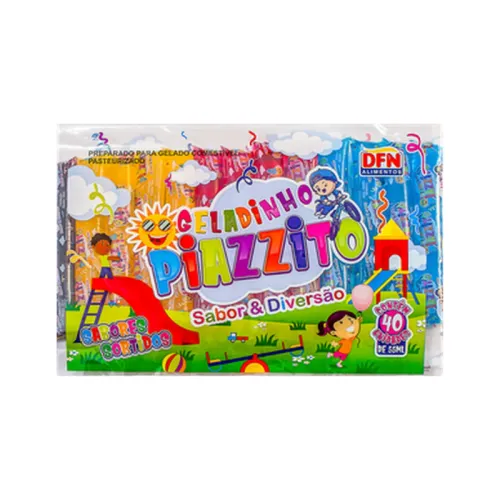 Geladinho Piazzito Sabor & Diversão Sabores Sortidos 40x55Ml